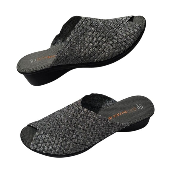 Bernie Mev Cyrene Womens Pewter Peep Toe Sandals EU Size 41  US Size 11 - Picture 1 of 9